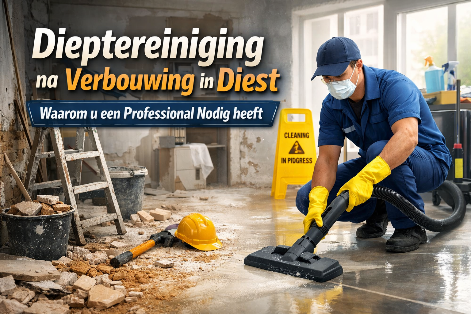 Dieptereiniging na verbouwing in Diest door professioneel schoonmaakbedrijf