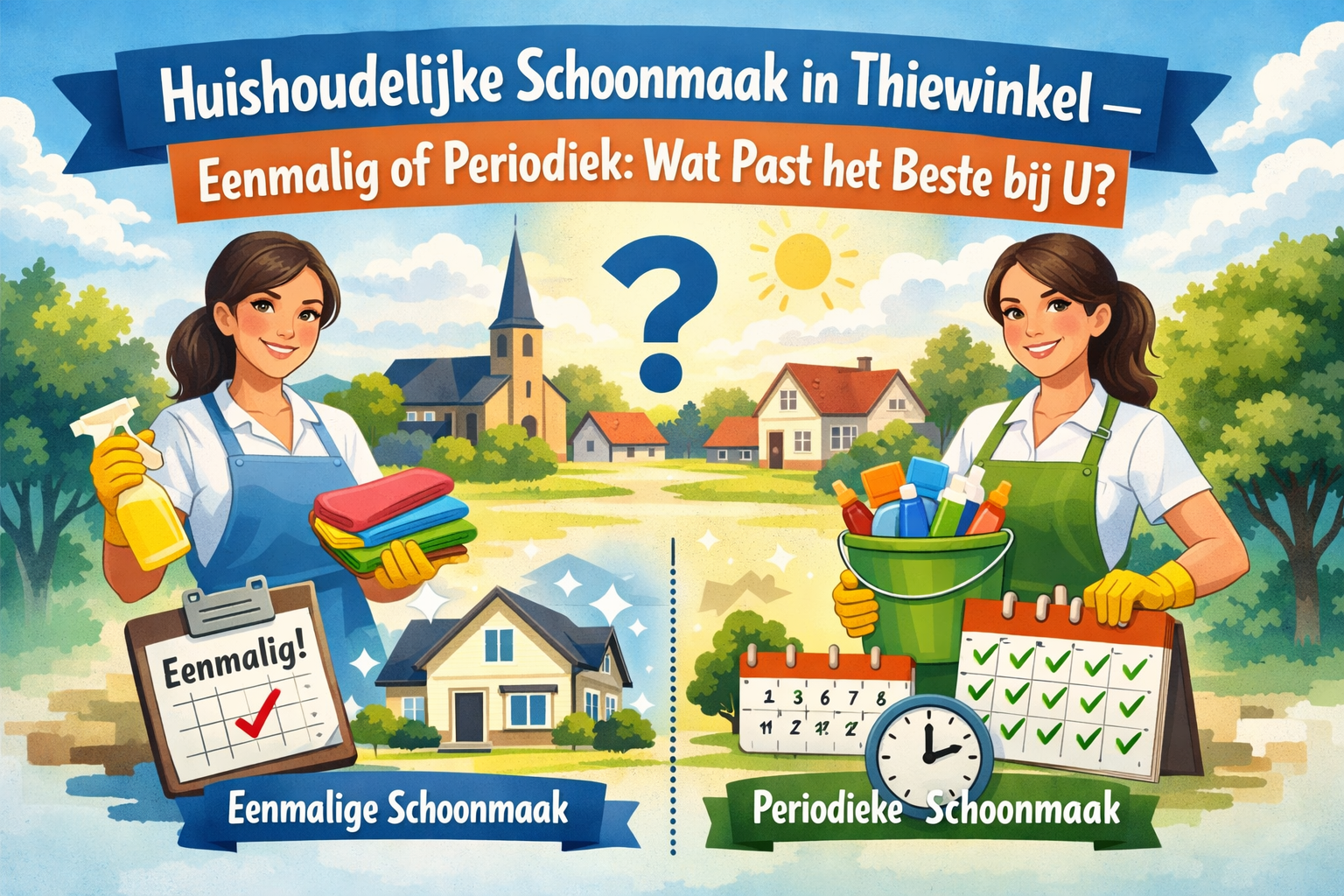 Huishoudelijke Schoonmaak in Thiewinkel — Eenmalig of Periodiek Wat Past het Beste bij U
